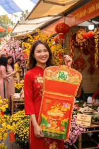Trọn bộ đủ phụ kiện bloc 29x41cm HT chủ đề Phong Cảnh Việt Nam số to có giờ Hoàng Đạo - Năm 2027