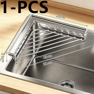 YANKE | Giá Đỡ Góc Bồn Rửa Chén Hình Tam Giác Bằng Thép Không Gỉ 304 Chống Gỉ Tiết Kiệm Không Gian Không Cần Khoan.