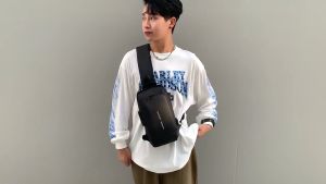 Edens Men Chest Bag Nylon Shoulder Messenger USB Charging Bag For Outdoor Anti Theft Bag - Fulfilled by Edens