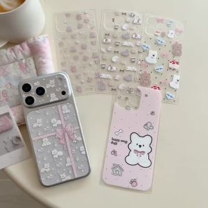 Cute Cartoon Animal Series Scratch-resistant Frosted Back Film Sticker for iPhone 17 16 Pro Max Mobile Phone Protective Film
