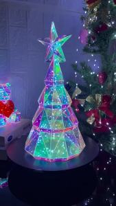 Illuminated Colorful Christmas Decorative Tree Creative Desk Ornament Set