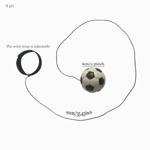 Basketball Wrist Bouncing Ball High Elasticity Hand Throw Training Ball Wristband Kit Outdoor Activity Props