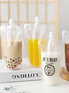 10 Chiếc Túi Đựng Nước Sữa Đậu Nành Bao Bì Nhựa Trong Suốt 1.5 Dia Túi Niêm Phong Sữa Chua Cho Đồ Uống