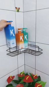 Rak Sudut Kamar Mandi Anti Air Tempel Dinding Gantung / Rak Bumbu Dapur Serbaguna Multifungi