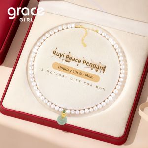 Grace Girl | Luxurious Andean Jade Peace Pearl Necklace