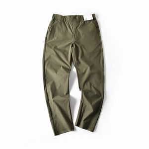 Mens Summer Casual Pants Quick Dry Breathable Thin Elastic Sweat Absorbent Straight Leg Loose Fit Fashion Urban Style Polyester Fiber