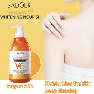 SADOER VC Body Wash Moisturizing Exfoliate Deep Cleansing Shower Gel Repair Drying Whitening Bath gel men and women 520ml美白补水维C沐浴露