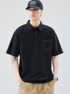 Loose Casual Japanese Style Mens Polo Shirt Short Sleeve Flip Collar T-Shirt Fashionable Summer New Arrival for Young Men