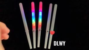 10/20/50PCS Colorful Flashing LED Glow Sticks Cotton Candy Cones Reusable Glowing Marshmallows Sticks LED Light Tubes Party Prop