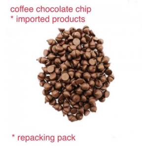 COFFEE CHOCOLATE CHIP / KOPI COKLAT CHIP BAKING CHOCOLATE CHIP UNSWEETED ( Halal ) Repacking Pack 250g / 500g / 1kg