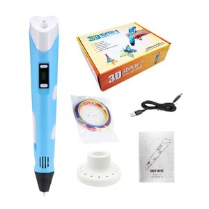 3D Printing Pen 3D Pen DIY Filament Printing Pen with 10M Filament - 3D PLA Printing Doodle Arts Craft Drawing USB Pen Set LCD V2 Education RBT Starter Kit pen gam panas 3d打印笔  Kids Toy with Free PLA Filament
