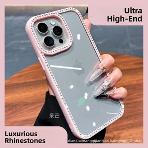 DAIMANG | Luxurious Bezel with Water Drills Transparent High-end Feel Full Coverage Anti-shock Case for iPhone 16 Pro Max