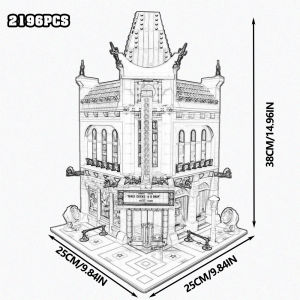 Street View Model Building Blocks Palace Cinema BrickBank City House Architecture Bricks Assembly Sets Xmas Toy Gifts For Adult