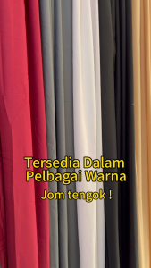 #LBP1 Curtain Plain Cangkuk Semi Blackout Hook Modern Langsir Tingkap Pintu Bilik Sliding Door Curtain Murah