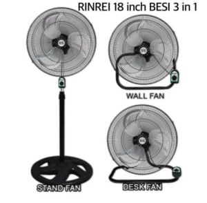Kipas Angin Tornado 18 inch Rinrei Baling Baling Besi 3 in 1