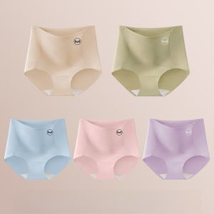 MiiOW | Quần lót cotton nguyên chất cạp cao kháng khuẩn cho nữ quần lót tam giác thoáng khí không đường may quần ngắn mùa hè