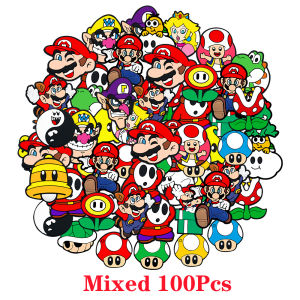 1-100Pcs Jumping Brothers Game Series Shoes Charms PVC Shoe Bag Accessories For Clogs Sandals Decoration Buckle Kids Gifts