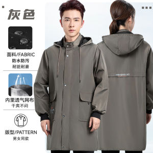 Waterproof Apron Long Sleeve Mens Workwear Coat Garment for Office And Manual Labor Car Repair Protective Clothing Large Size