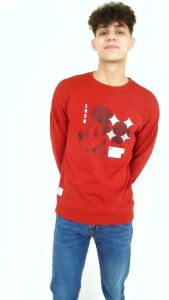 Forest X Disney Mickey 250GSM Premium Weight Oversized Round Neck Men / Kids Sweater - FW30003 / FWK30003