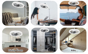 2 In 1 Ceiling Fan with Light E27 Electric Fan with Remote Socket Fan Smart Ceiling Fan Light Modern Design Lamp Ceiling Fan 4 Speed Crystal Lampshade Heavy Duty Remote Control Fan