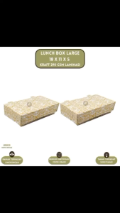 Paper Lunch Box Large Motif White Vintage (Isi 50 Pcs- LB2K25)