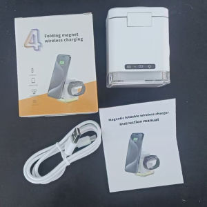 15W Qi2 3 in 1 Portable Foldable Magnetic Wireless Charger Stand for iPhone 16 15 14 Samsung Fast Charging Holder Station