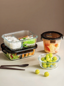 onlycook | Microwave-safe Borosilicate Glass Lunch Box