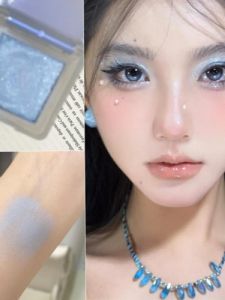 MUJIANUO | Low Saturation Blue Sparkle Single Color Eyeshadow
