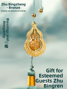 ZHUBINGRENTONG | Lucky Wealthy Copper Gourd Hanging Ornament