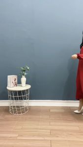 Longdres Muslimah Lengan Panjang Karet Resleting Gaya Korea