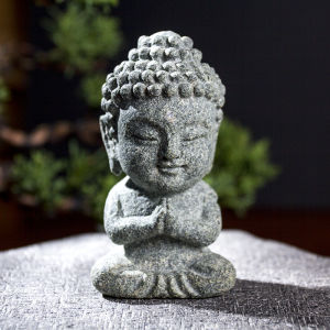 พระพุทธรูปรูปปั้นหินแกรนิตประติมากรรม Handmade Figurine การทำสมาธิ Miniatures เครื่องประดับตกแต่งบ้านงานฝีมือวัฒนธรรมสร้างสรรค์ Gifts