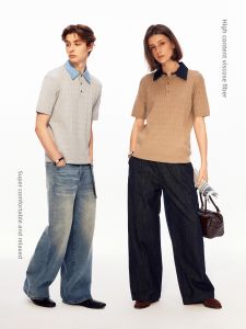 MADWITCH | Vintage Style Color Block Polo Collar Knitted T-Shirt