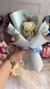 bloomandjoy Single Rose Soap Buket Bunga mawar Dried Flowers Bouquet Buket Bunga Sabun dan Bunga Kering Hadiah Kado wisuda anniversary ulang tahun