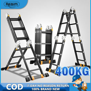 ladder foldabl aluminum heavy duty can bear 400KG length 3.7/4.7/5.7M anti slip for large joints