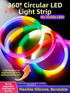 YUANMUXUAN | Circular Moving RGB Colorful Changing LED Light Strip Weatherproof
