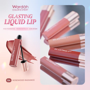 Wardah Glasting Liquid Lipstick Lipstik - Ringan Tidak Lengket Transferproof