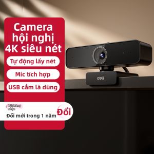 deli | Máy Ảnh Webcam 4K Tích Hợp Micro cho Gia Đình và Trực Tiếp