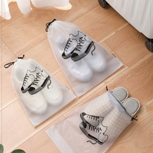 1/3/5PCS Transparent Shoe Bags for Travel Large Clear Shoes Organizers Storage Pouch with Rope for Men and Women