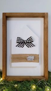 FRAMED MINIATURE WOODEN HOUSE WELCOME TO OUR HOME RUSTIC DECOR/FARMHOUSE CHARM SIGN