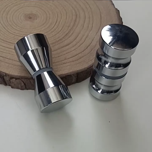 Aluminum Alloy Glass Door Knob Bathroom Shower Cabinet Handle with Screw Back-to-Back Shower Glass Door Knob Puller Bathroom Shower Cabinet Handle Door Knob Door Pulls Gate Handle Glass Door Knob Single Hole Solid Shower Room Handle For Sliding Door