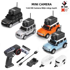 Xe Điều Khiển Từ Xa Mini WLtoys 1/64 Với Camera FPV 720P Điều Khiển Qua Wifi Ứng Dụng Điều Khiển Từ Xa 2.4G Đồ Chơi Xe Đua Dành Cho Trẻ Em Chất Liệu Kim Loại & Nhựa Sẵn Sàng Sử Dụng
