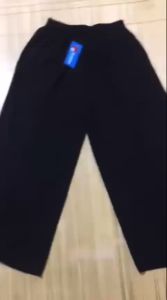 Quần lanh bà già đen chất mát- Quần dài ống rộng quần ngố lanh trung niên