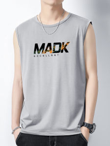 เสื้อกล้ามแขนกุดโมดอลไนท์แฟชั่นฤดูร้อนสำหรับผู้ชาย แห้งเร็ว ระบายอากาศได้ดี สวมใส่สบาย โพลีเอสเตอร์ คอตตอน ยืดหยุ่น