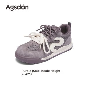 Agsdon | Summer Breathable White Leather Trainer Shoes