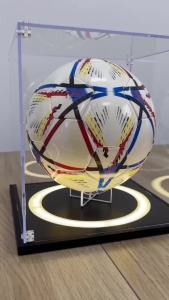 Acrylic display case with light acrylic clear display box for soccer basketball football helmet fans & sports collectibles
