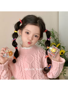 Colorful High Elastic Double Head Rope Hair Ties for Girls Baby Girls Hair Bands Childrens Accessories Hair Ornaments