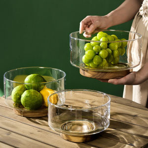 Creative Wooden Glass Fruit Plate