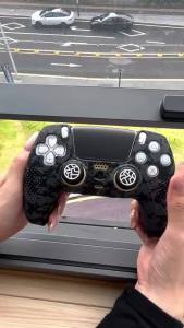Controller Skin Shell for PS5 Controller Silicone Cover Case Rubber Thumb Grip Gaps Touch Pad Sticker Sponge For PS5 Fit In Dock