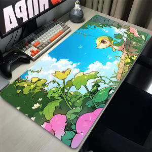 Bandai | Mouse Pad Kawaii Cute Anime Pokemon Snivy Gamer Computer Cabinet Keyboard Desk Mat Gaming Accessories Non-slip Rubber Mousepad