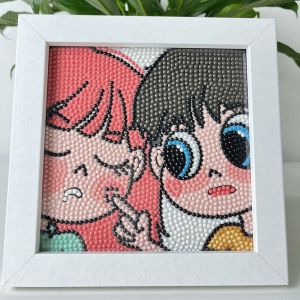Bộ tranh đính đá mini cute (KÈM KHUNG) size 20*20